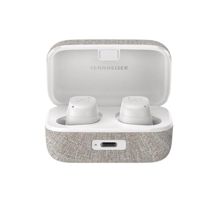 Sennheiser Momentum True Wireless 3 Earbuds -Bluetooth in-Ear Headphones for Music and Calls with Adaptive Noise Cancellation, Qi Wireless Charging, 28-Hour Battery Life and Compact Design, White