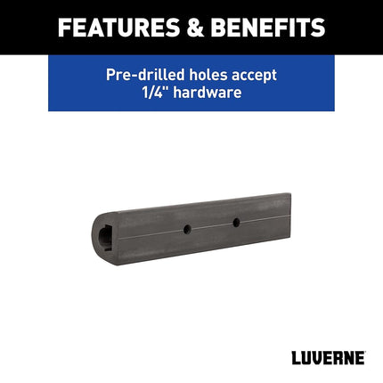 LUVERNE 2090615-3 10-Inch Universal Rubber Bumper Guard Protector Strips Loading Dock Rear Fender Pad Bump Stop, 3-Pack