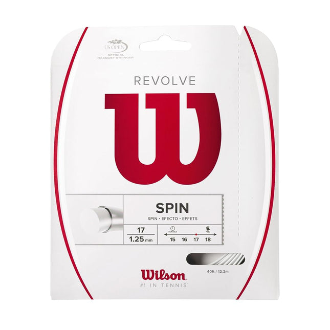 Wilson Revolve Tennis String, White, 17-Gauge