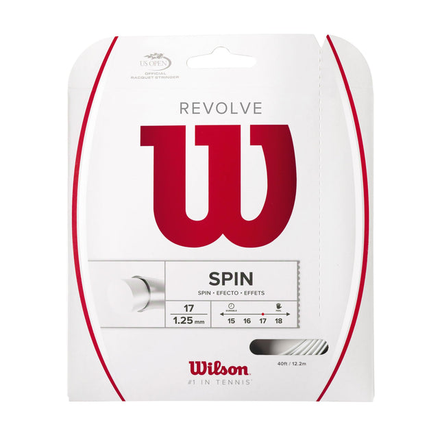 Wilson Revolve Tennis String, White, 17-Gauge