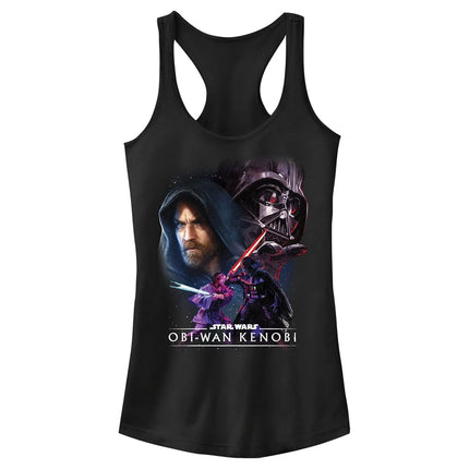 Débardeur dos nageur STAR WARS pour femme OBI Wan Big Face Off Junior, Noir, Grande taille