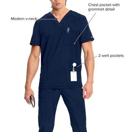 Cherokee Infinity CK900A Men's V-Neck Solid Scrub Top