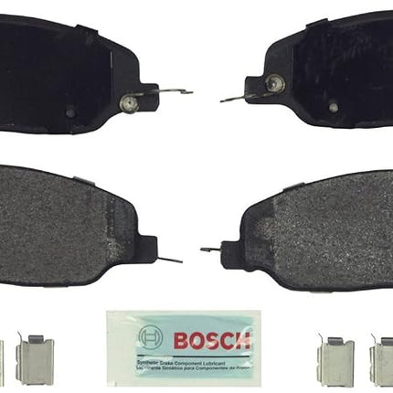 BOSCH BE1081H Blue Ceramic Disc Brake Pad Set With Hardware - Compatible With Select Avanti; Ford Mustang; FRONT