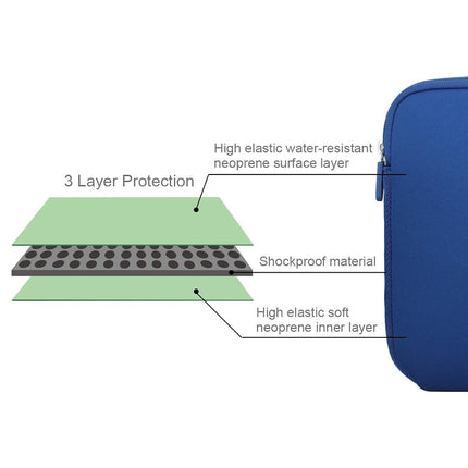 Arvok 13 13.3 14 Inch Water-resistant Neoprene Laptop Sleeve Case Bag/Notebook Computer Case/ Briefcase Carrying Bag/ Skin Cover For Acer/ Asus/ Dell/ Fujitsu/ Lenovo/ HP/ Samsung/ Sony/ Toshiba(13.3 inch, Dark blue)