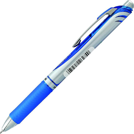 Pentel Energel 0.3mm Punta Extra Fina RTX Bolígrafo Retráctil con Punta de Aguja - 6 Negros y 6 Azules - paquete de 12