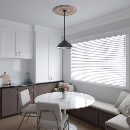 Ekena Millwork CMP22BECAC Berkshire Thermoformed PVC Ceiling Medallion (Fits Canopies up to 10 1/8"), 22"OD, Aged Copper