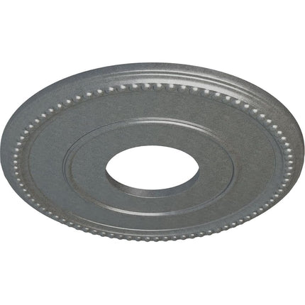 Ekena Millwork CM12BRPLS 12 1/2"Od X 3 7/8"Id X 3/4"P Bradford (Fits Canopies up to 6 5/8"), Hand-Painted Ceiling Medallion, Platinum