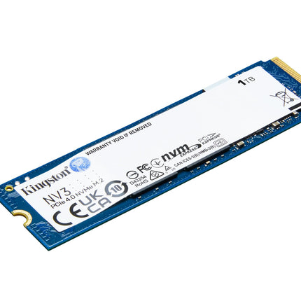 Kingston NV3 NVMe PCIe 4.0 Internal SSD 1TB M.2 2280-SNV3S/1000G