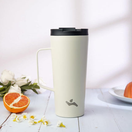 Konokyo 26 oz Insulated Tumbler with Handle & Straw, Stainless Steel Mug