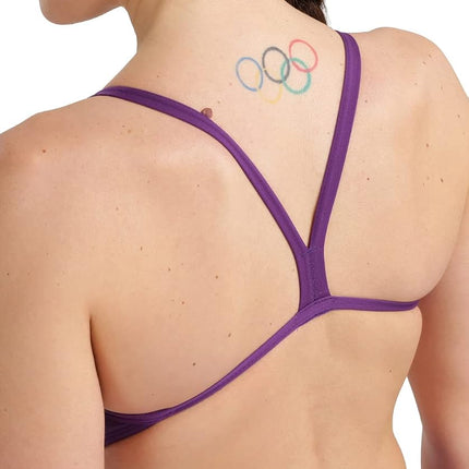 Arena Women's Standard Team Swimsuit Challenge Solid, Plum-White, 24