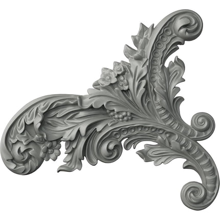 Ekena Millwork ONL12X11X01KT-R 12 W x 11 1/4" H x 1 1/8" P Katheryn Onlay, Right