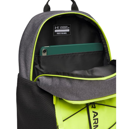 Under Armour Hustle Sport 6.0 Backpack, (394) Green Citrine / Black / Black, One size, Hustle Sport 6.0 Backpack