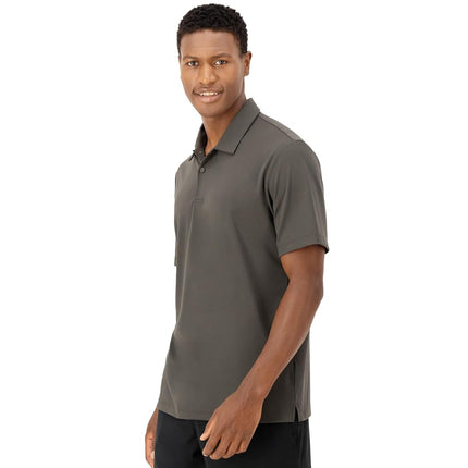 Hanes Moves Performance, Short Sleeve Polo Shirt for Men, Moisture-Wicking, Grey Encore, XL