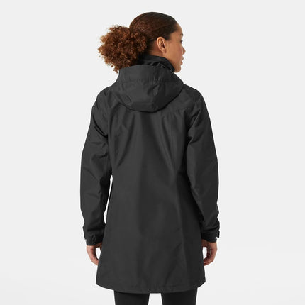 Helly Hansen Women's Aden Long Waterproof Jacket, Black, XS