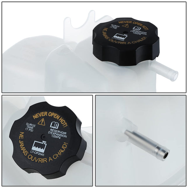 DNA MOTORING OEM-RT-FO3014108 OE Style Coolant Overflow Reservoir Tank w/Cap Compatible with 05-08 Escape/Mariner 2.3L