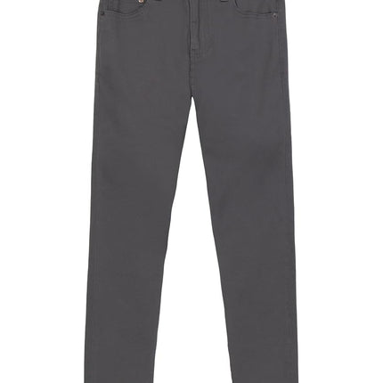 Lucky Brand Boy's Skinny Fit Stretch Twill Pants, 5-Pocket Style, Zipper Fly & Button Closure Casual, Asphalt, 12