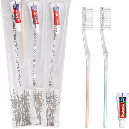 HQSLsund 50 Pack Disposable Toothbrushes with Toot