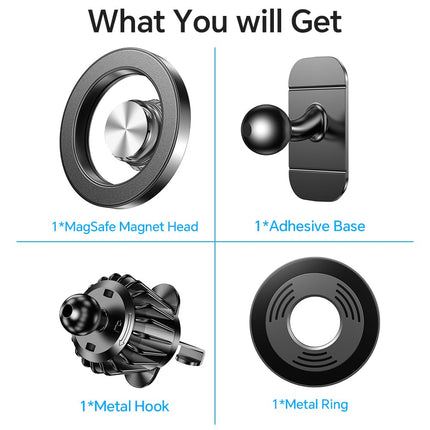 for Magsafe Car Mount Vent【Strong Magnets】Magnetic Phone Holder Car Phone Holder Air Vent Phone Mount【Flexible Positioning】Magnetic Phone Mount for iPhone 17 16 15 14 & MagSafe Case with Metal Ring