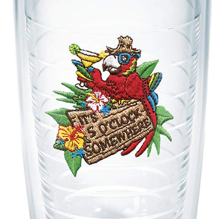 Gobelets Tervis Margaritaville-It's 5 O'Clock Somewhere-Perroquet Rouge, 473 ml, Transparent