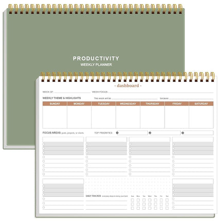 Weekly Productivity Planner - 8.5" x 11" Dashboard