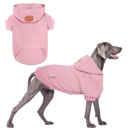 BEAUTYZOO Large Dog Hoodie Sweater with Pockets, D