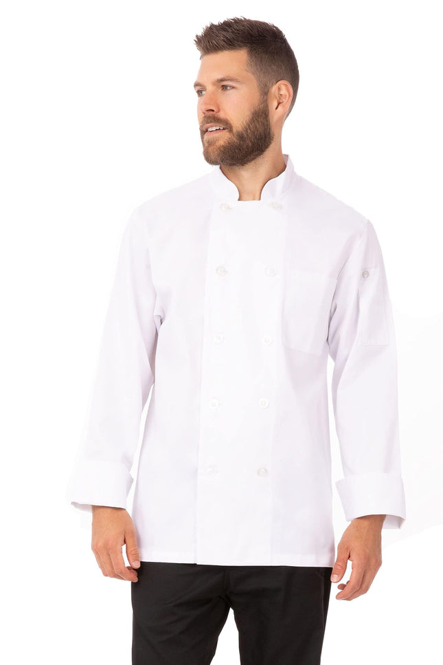 Chef Works Men's Le Mans Chef Jacket, White, 7X-La