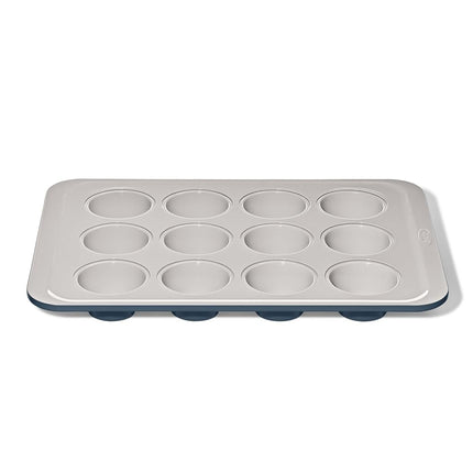 OXO Good Grips Non-Stick Pro Ceramic Coated Metal Bakeware 12 Cup Muffin Pan, Storm Blue