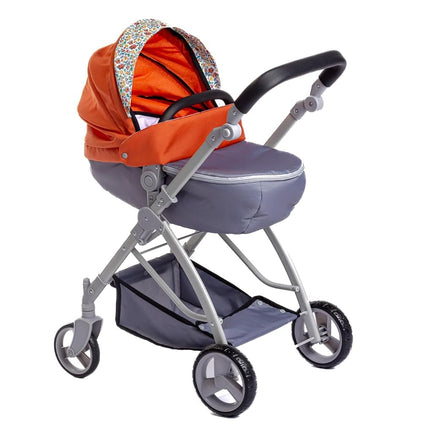 JC Toys - Folding Dolls up to 45 cm, Nature Collection, Basket, Hood, Stroller Bag, Adjustable Handlebar, Removable Carrycot Ideal for Play and Walking, Designed by Berenguer Boutique, +3 years