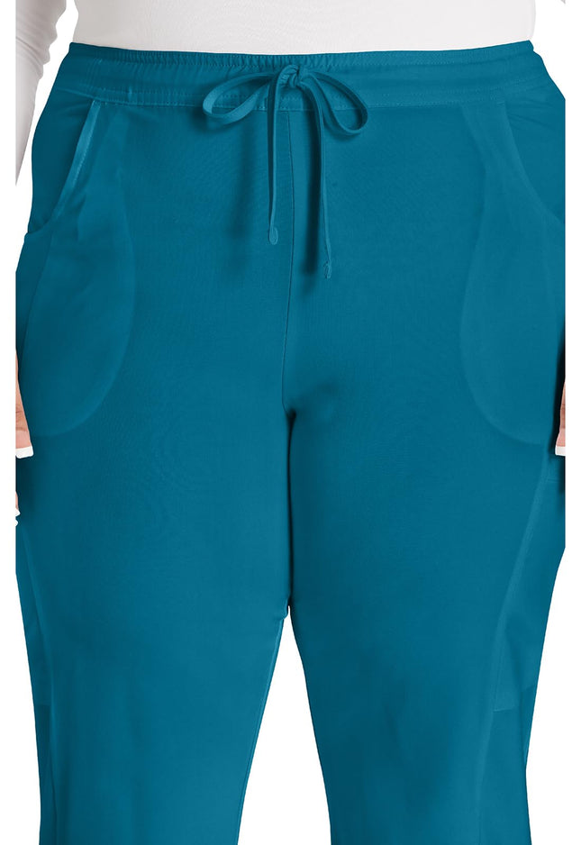 Dickies EDS Essentials Women's Drawstring Cargo Scrub Pant Large Caribbean Blue