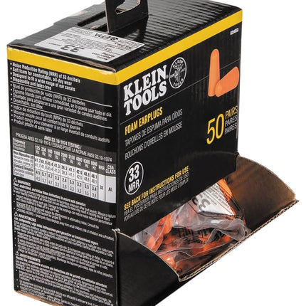 Klein Tools 80131 Foam Earplugs, 33dB Noise Reduct