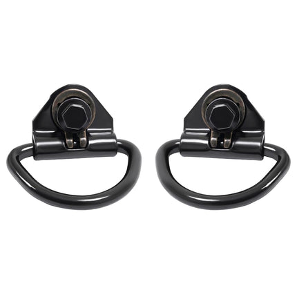 ALMULOO D-Hooks Compatible with 2015-2024 Ford Transit 150 250 350 Rear Cargo Vehicle D Rings Tie Down Hook Powder Coated Black 2Pcs