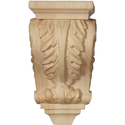 Ekena CORW02X02X04ACRO 2 1/4-Inch Width x 2 1/4-Inch Depth x 4 1/4-Inch Height X-Small Acanthus Wood Corbel - Red Oak