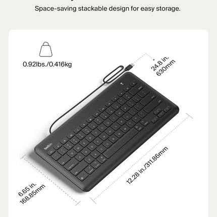 Belkin Secure Wired Keyboard - Keyboard
