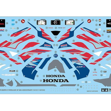 TAMIYA 14141 1:12 Honda CBR 1000RR-R Fireblade SP 30th - Faithful Replica Plastic Kit, Crafts, Model Kit, Assembly, Unpainted, Multi-Coloured