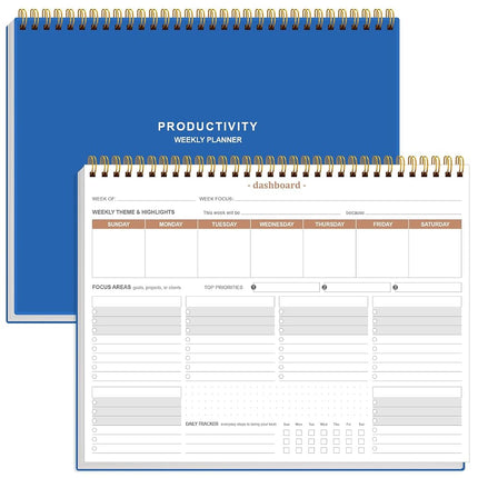Weekly Productivity Planner - 8.5" x 11" Dashboard