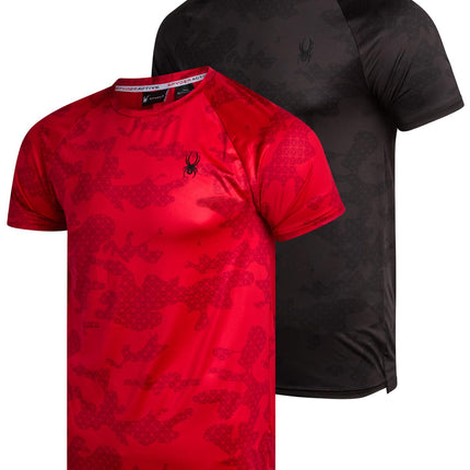 Spyder Mens Athletic Shirts - 2 Pack Performance S
