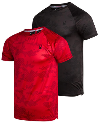 Spyder Mens Athletic Shirts - 2 Pack Performance S