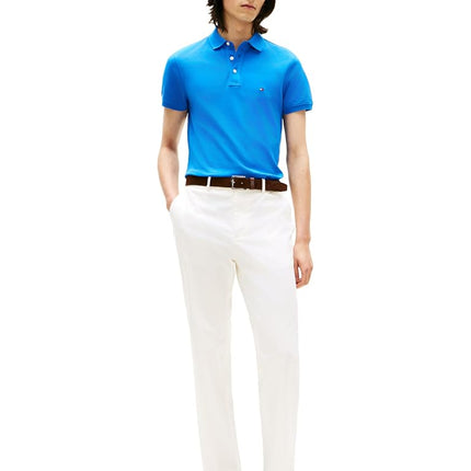 Tommy Hilfiger Men's 1985 Slim Short Sleeve Polo, Blue Orbit Medium