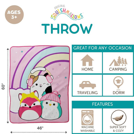 Couverture polaire ultra douce pour enfant Franco, 46 po x 60 po, Squishmallows