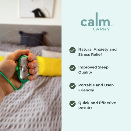 Glowco CalmCarry Sleep Aid Device – Handheld Microcurrent Relaxation Tool, Supports Calm, Focus & Gentle Relief, USB Rechargeable, Portable Wellness Device for Adults & Kids | Teal Calm Carry