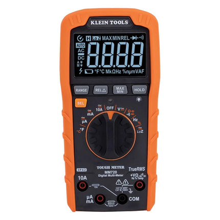 Digital Multimeter, TRMS Auto-Ranging, 1000V, Temp