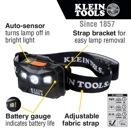 Klein+Tools++400+lumens+Black++LED++Head+Lamp