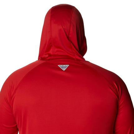 Columbia Men's Terminal Tackle Hoodie, Red Spark/White Logo, Medium
