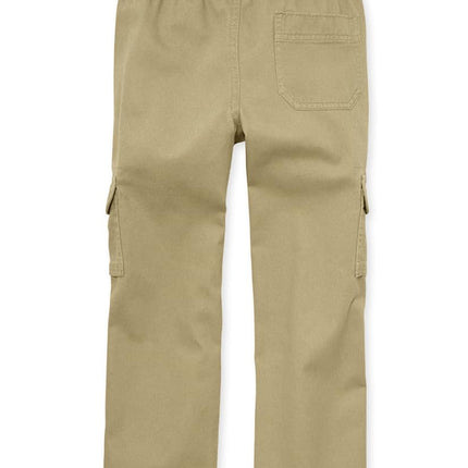 The Children's Place Boys' Pull on Cargo Pants, New Navy/Flax 2-Pack, 12