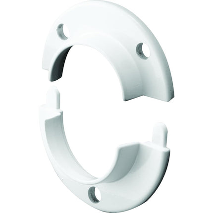Prime Line MP7050 Closet Pole Socket, Cast, White, 1 Set