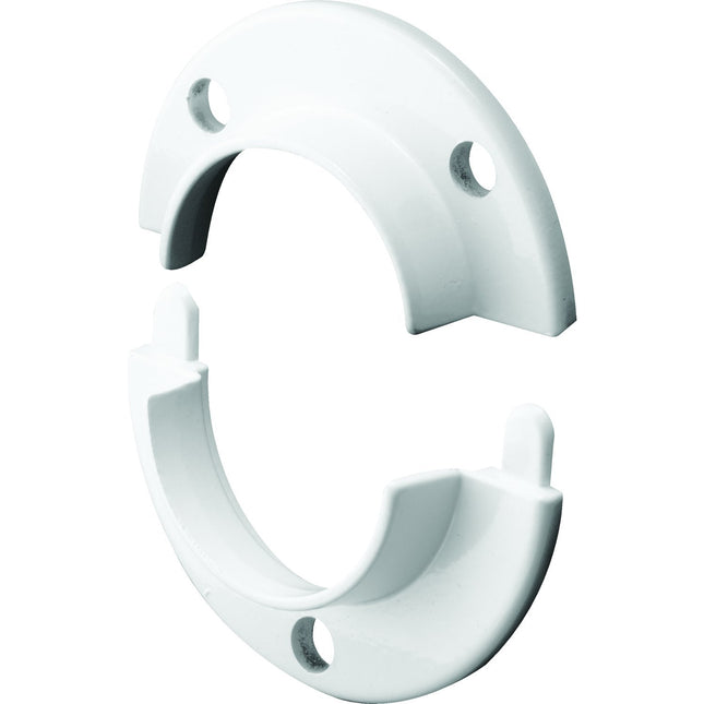 Prime Line MP7050 Closet Pole Socket, Cast, White,