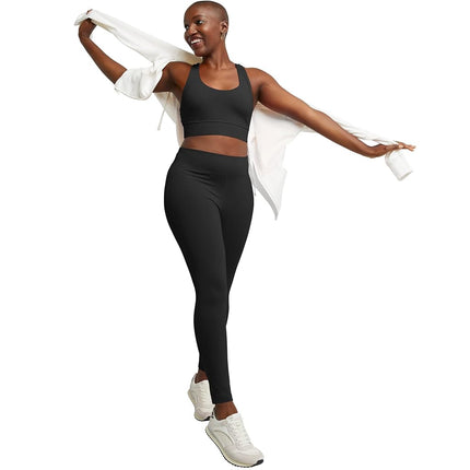 Hanes Women's Stretch Jersey Legging, Black, XX-Large