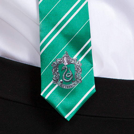 Disguise Harry Potter Necktie Costume Accessory, Movie Quality Hogwarts House Themed Character Dress Up Tie for Adults, Green & Gray, Adult size