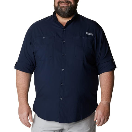 Columbia Men's Tamiami II Long Sleeve Shirt, Collegiate Navy, 1X Big