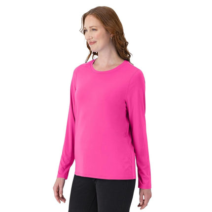 Hanes Women's Cool Dri T-Shirt, Wow Pink, Medium